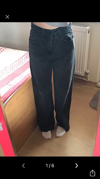 Wide Leg Siyah Kot Pantolon