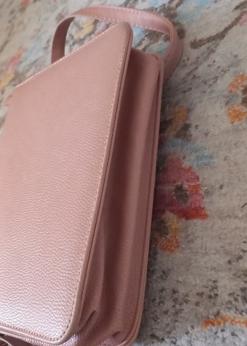 Beden pembe Renk Pembe Nakışlı Kadın Deri Çanta
