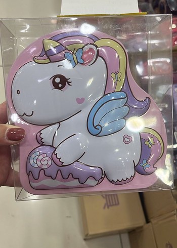 Pembe Unicorn Desenli kumbara sıfır açılmamış ürün
