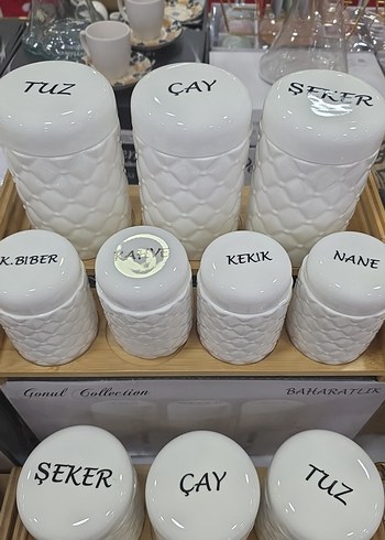 Siyah Cam Kapaklı Çay ve Şeker Kavanozları