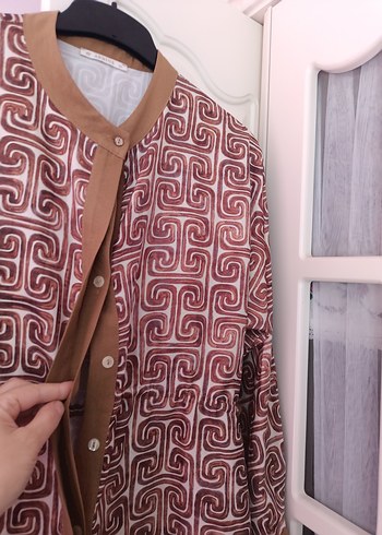 Armine Düğmeli Uzun Bohem Tunik - Görsel 3