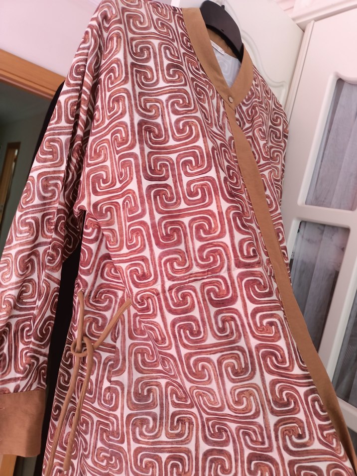 Armine Düğmeli Uzun Bohem Tunik - Görsel 4