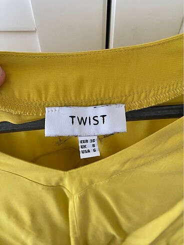 36 Beden sarı Renk İpekyol-Twist bluz