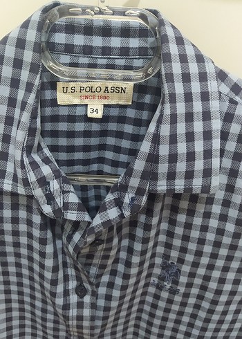 Mavi Kareli Uzun Kollu Kadın Gömlek - Görsel 3