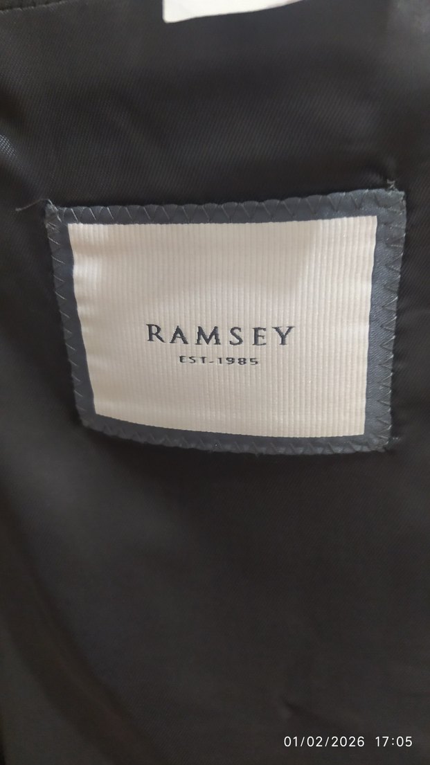 Gri Erkek Düğmeli Midi Kaban - Görsel 5