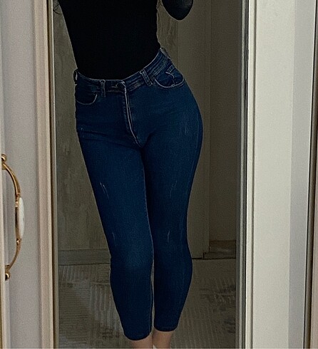 s Beden lacivert Renk Yüksek bel skinny jean
