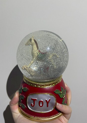 Renkli At Figürlü Kar Küresi - Görsel 4