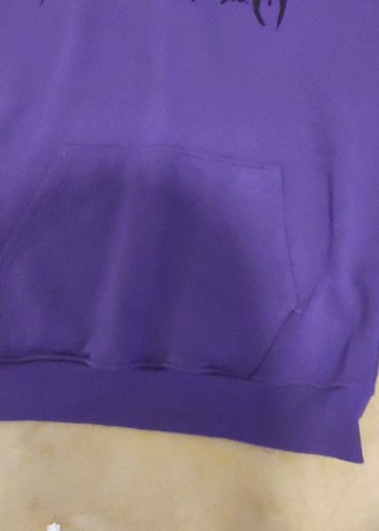 Mor Kapüşonlu Kadın Sweatshirt - Görsel 2