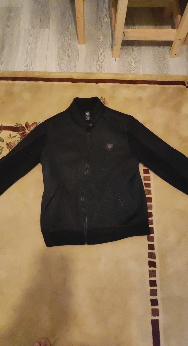 Erkek Lacivert Fermuarlı Sweatshirt - Görsel 2