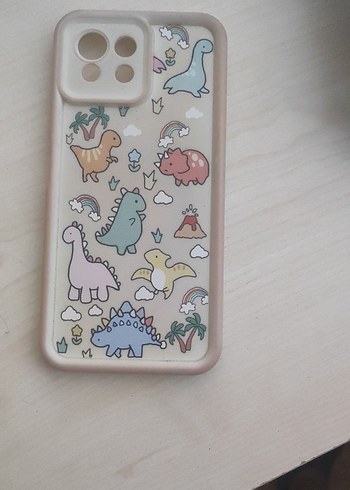 Pastel Renkli Dinozor Desenli Telefon Kapağı