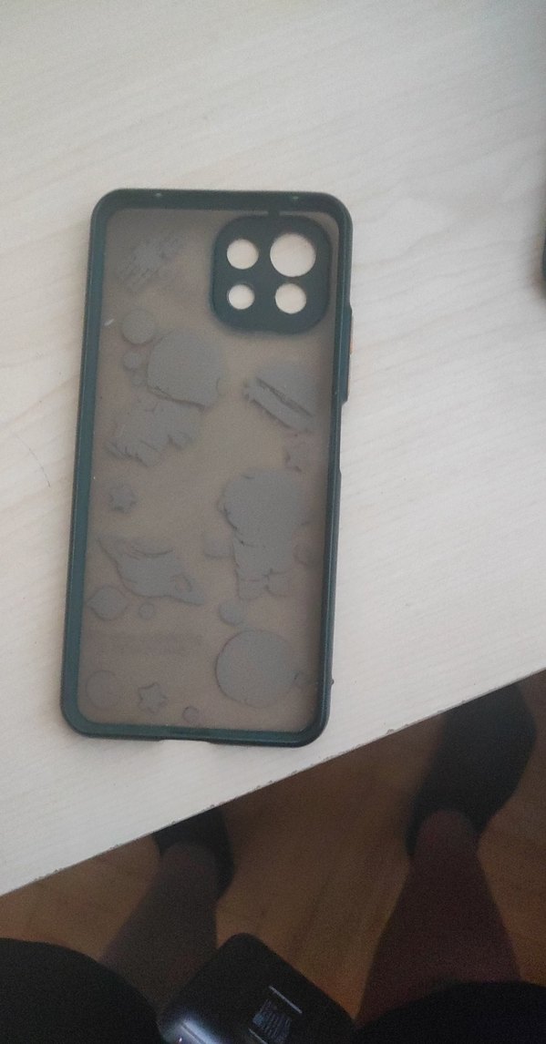 Şeffaf Gri Astronot Desenli Telefon Kılıfı - Görsel 2