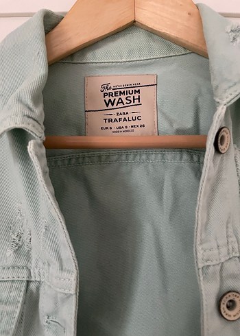 s Beden Zara Mint Denim Ceket