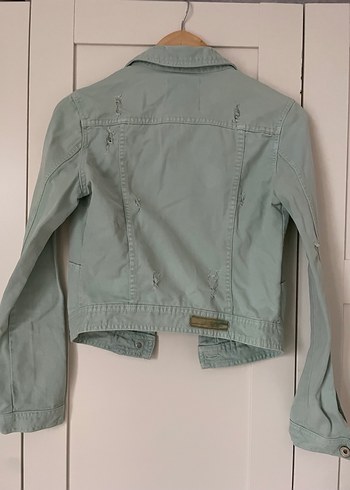 s Beden yeşil Renk Zara Mint Denim Ceket