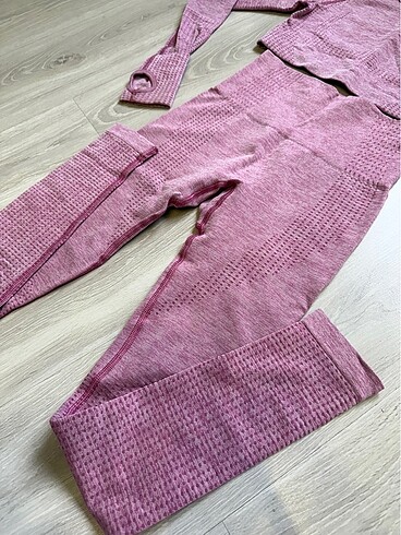 s Beden pembe Renk Slim fit tayt takım