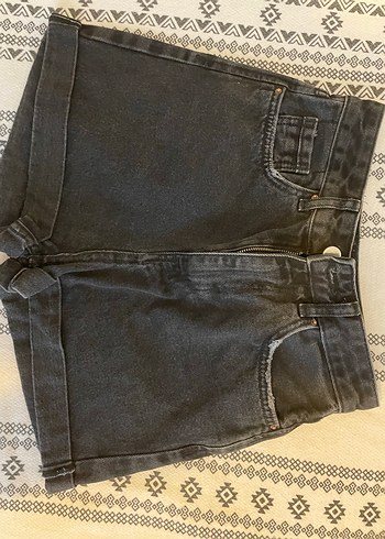 Siyah Mini Denim Şort