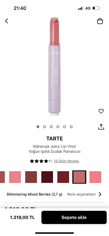 Tarte/ shimmer mixed berries