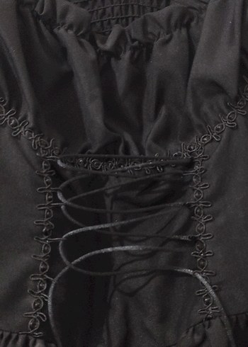 goth gotik lolita mini elbise - Görsel 5