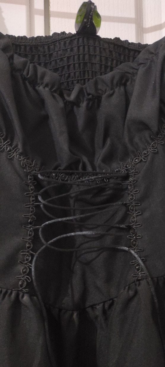 goth gotik lolita mini elbise - Görsel 5