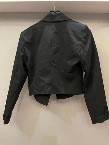 Diğer Kısa siyah blazer çeket