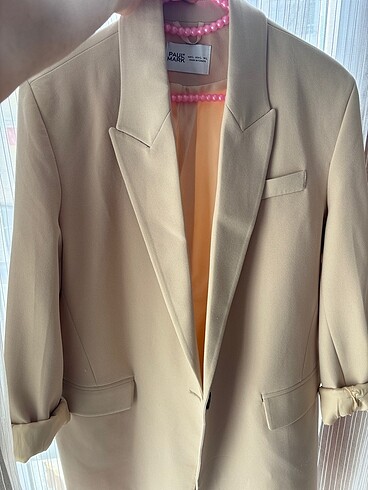 l Beden Bej blazer ceket
