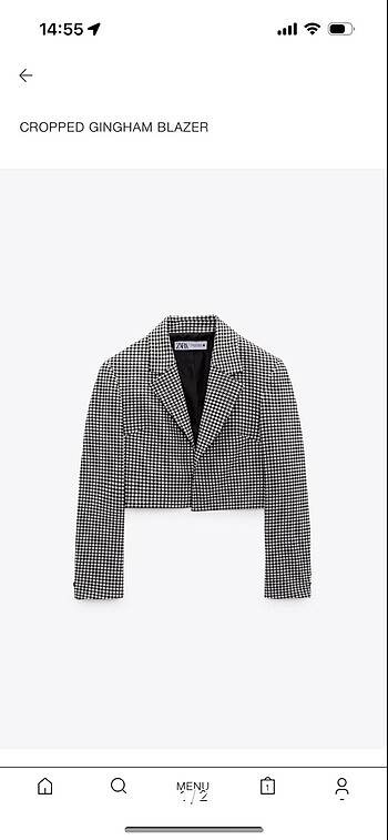 crop blazer ceket
