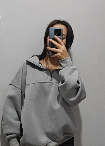 Hakim yaka sweatshirt