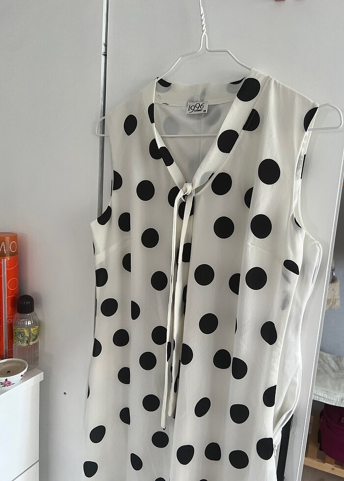 Journey Puantiyeli Elbise - Görsel 4