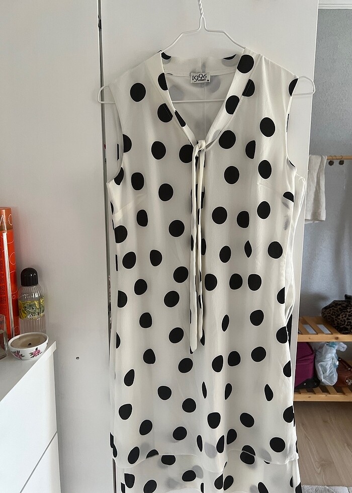 Journey Puantiyeli Elbise - Görsel 5