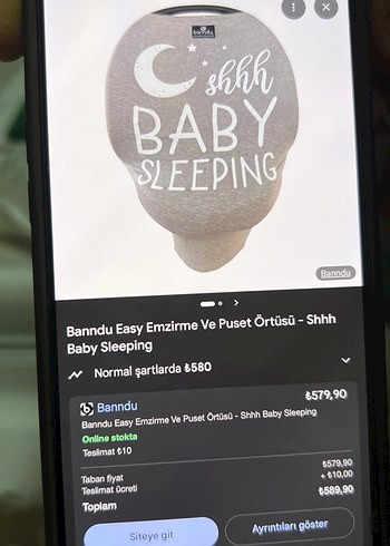 Banndu Marka Gri Uzun Kollu Baskılı Hamile Tişörtü - Görsel 8