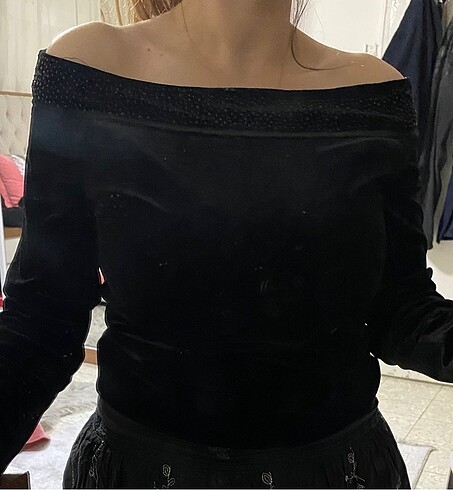 Kadife Şık Bluz