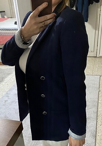 36 Beden lacivert Renk Mango Lacivert Blazer