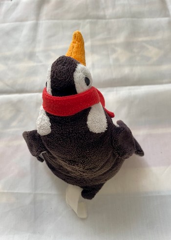  Beden Kırmızı atkılı peluş penguen oyuncak
