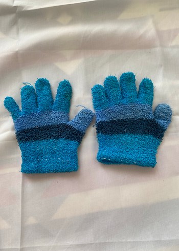 Kız Çocukları İçin Renkli Örgü Eldiven - Görsel 2