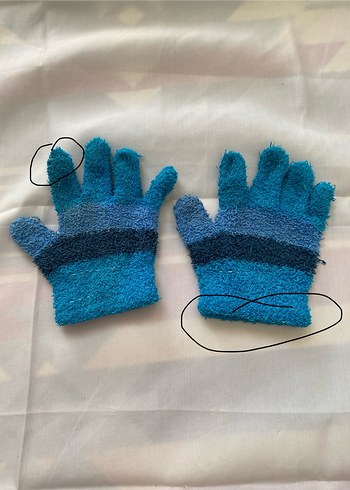 Kız Çocukları İçin Renkli Örgü Eldiven - Görsel 3