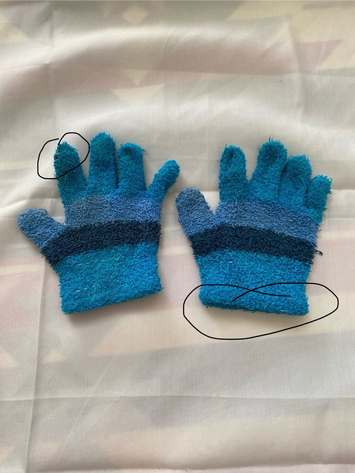 Kız Çocukları İçin Renkli Örgü Eldiven - Görsel 3