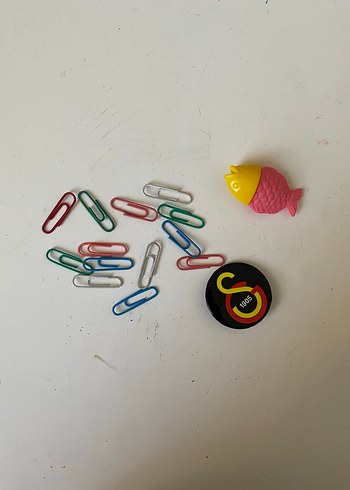 Renkli Ataş ve Balık Şekilli Silgi - Görsel 2