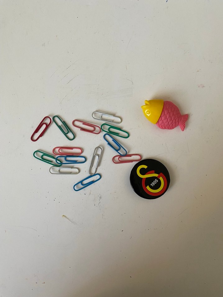 Renkli Ataş ve Balık Şekilli Silgi - Görsel 2