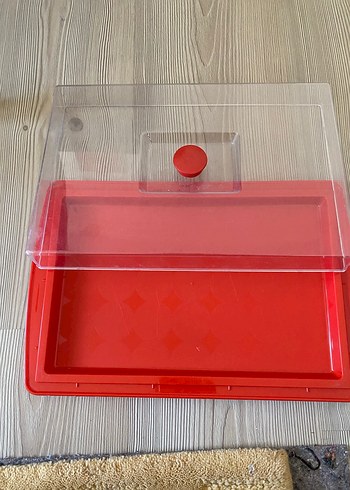 Parlak Kırmızı saklama kabı - Görsel 3