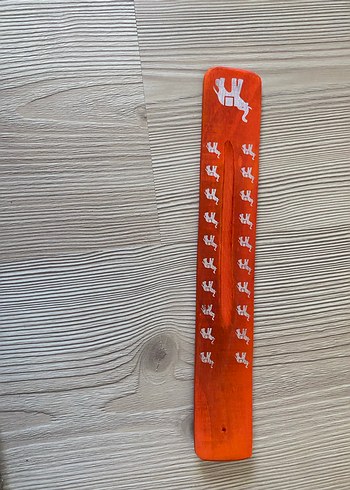 Renkli Fil Desenli Ahşap Cetvel tütsülük - Görsel 3