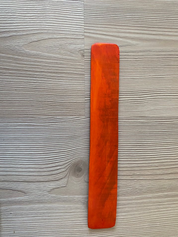 Renkli Fil Desenli Ahşap Cetvel tütsülük - Görsel 2