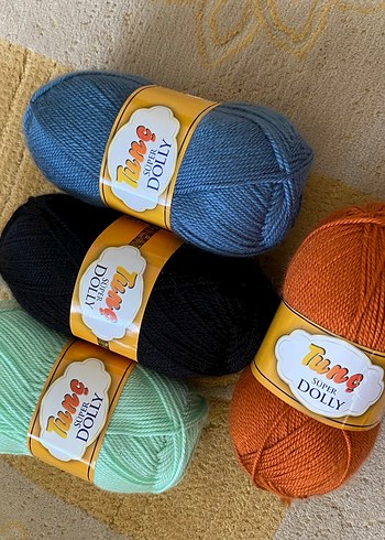 Renkli Tina Örgü İplik Seti