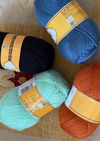 Renkli Tina Örgü İplik Seti - Görsel 3