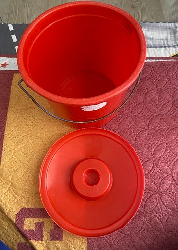 Parlak Kırmızı Plastik Kova - Görsel 5