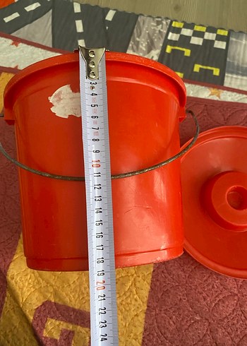 Parlak Kırmızı Plastik Kova - Görsel 7