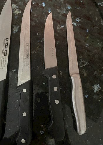 Siyah Saplı 4 Parça Mutfak Bıçak Seti - Görsel 2