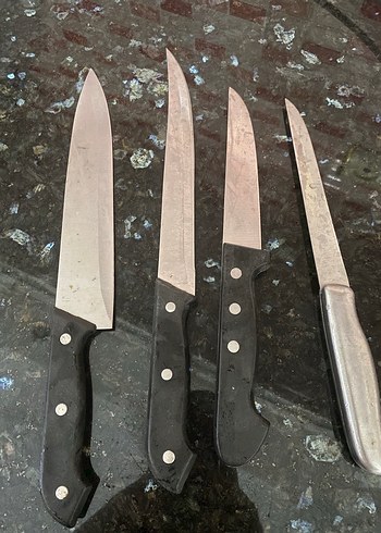 Siyah Saplı 4 Parça Mutfak Bıçak Seti - Görsel 6