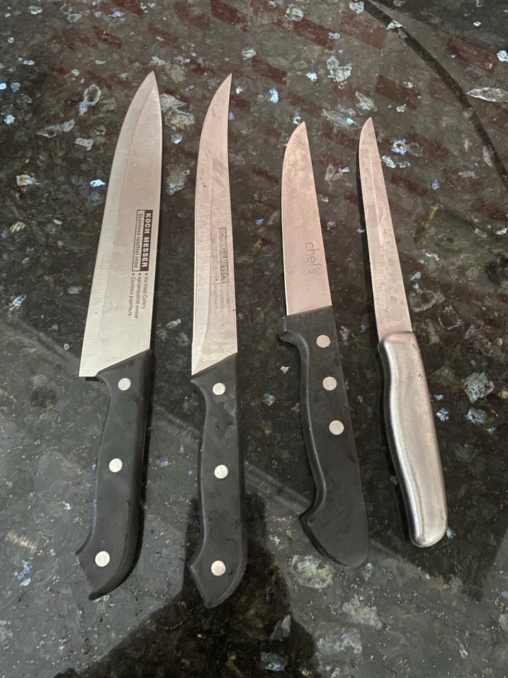 Siyah Saplı 4 Parça Mutfak Bıçak Seti - Görsel 5