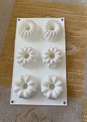 Beyaz 6'lı Mini Kek Kalıbı - Görsel 2