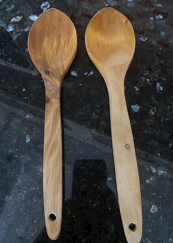 Bej Renkli Ahşap Kaşık Seti - Görsel 4