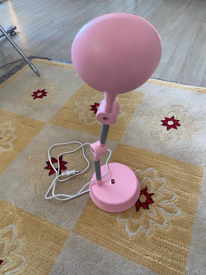 Pembe Ayarlanabilir Masa Lambası - Görsel 3